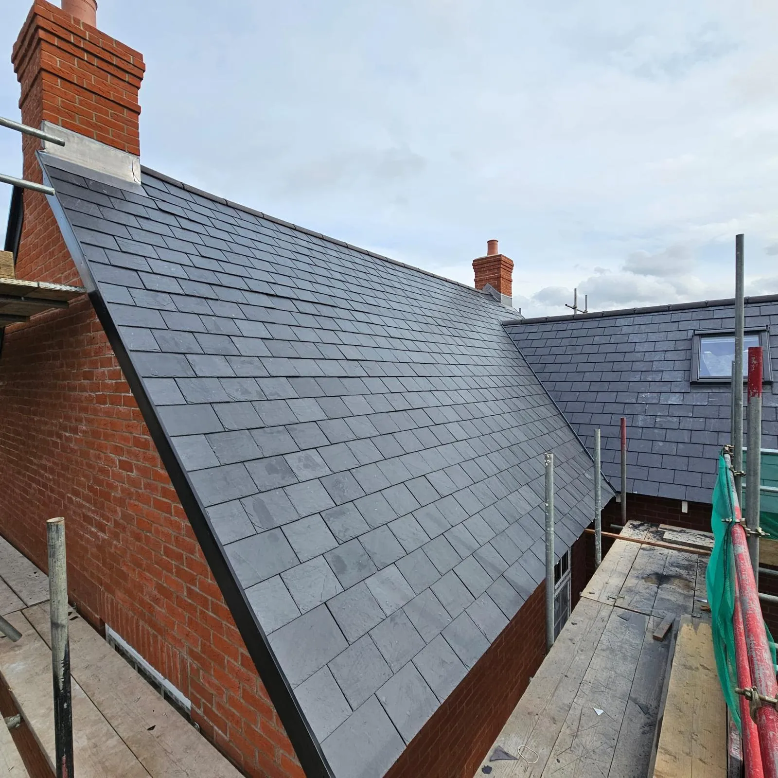 New natural slate roof